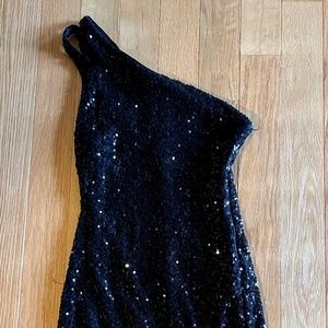 Black Sequined Dress
